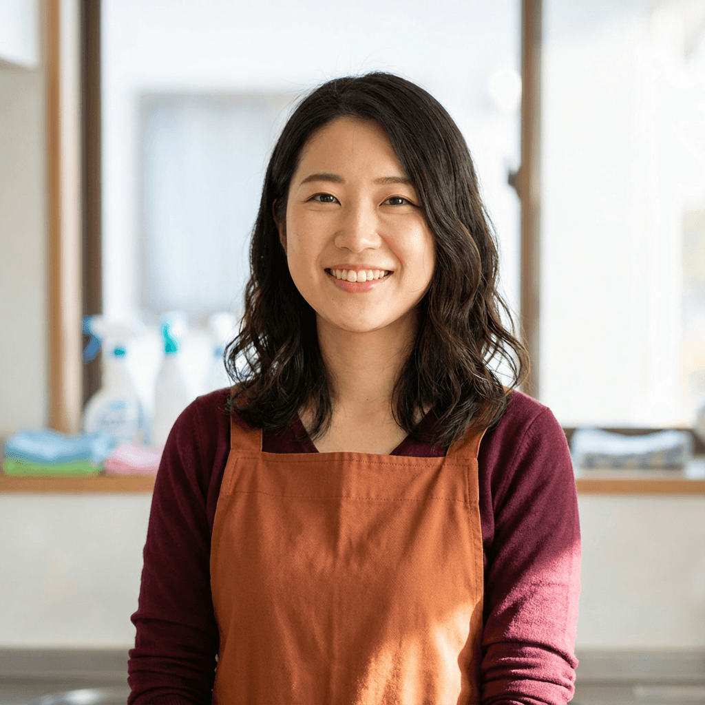 Jessica Chen holding her restored umbrella